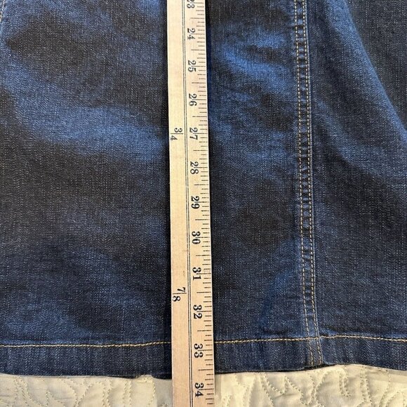 Susan Graver Notations Denim Dress Jean Jacket Charcoal Embroidered Beads Size S - Picture 9 of 12